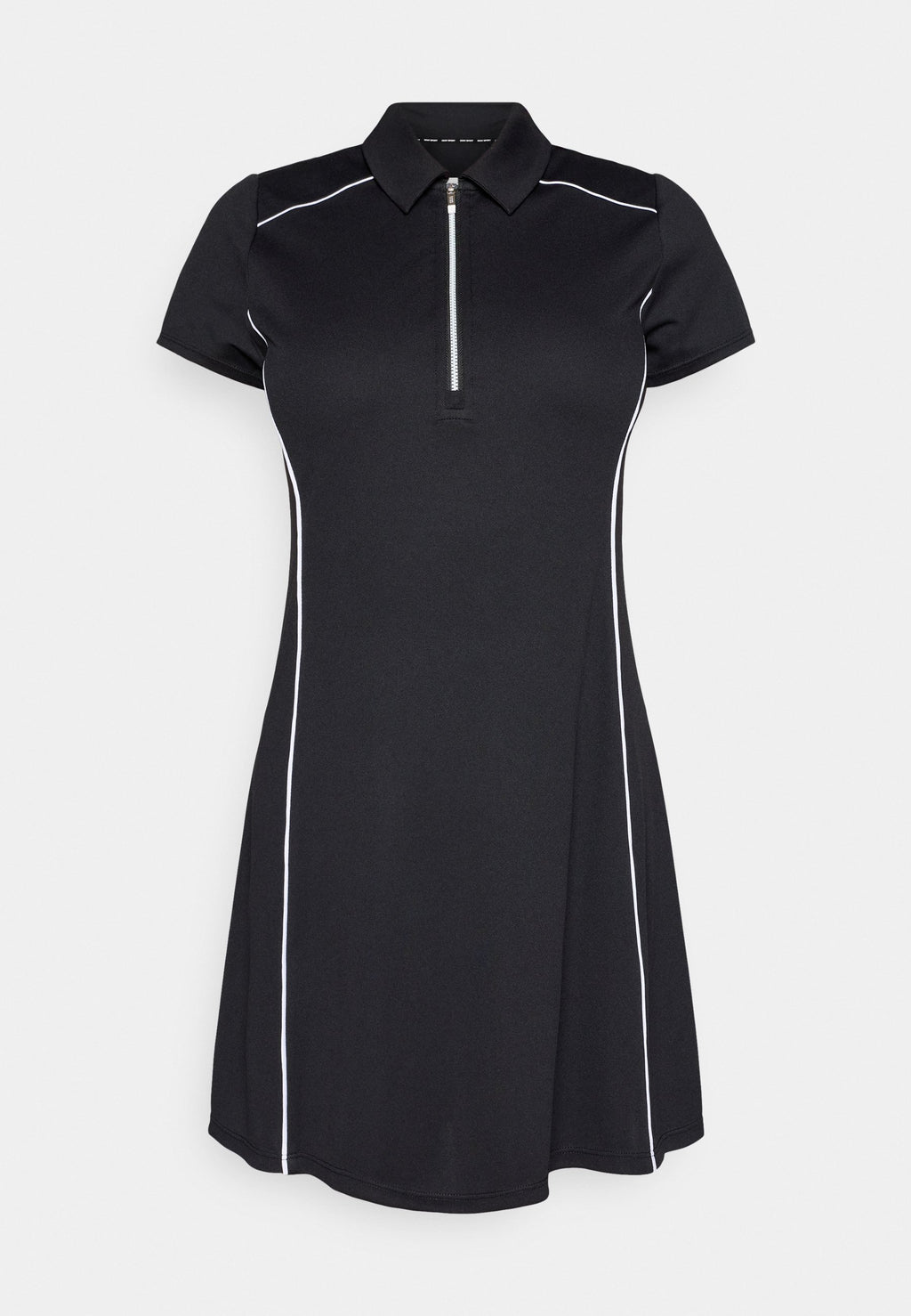 DKNY COURT HALF ZIP TEE DRESS PIPING