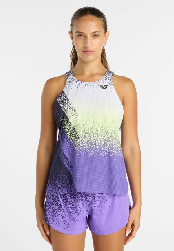 New Balance RACE DAY ULTRA LIGHT PRINTED SINGLET - Top - electric purple