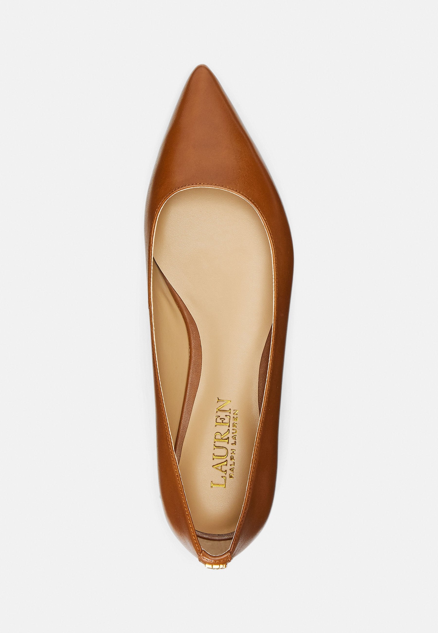 Lauren Ralph Lauren LONDYN BURNISHED LEATHER BALLET FLAT