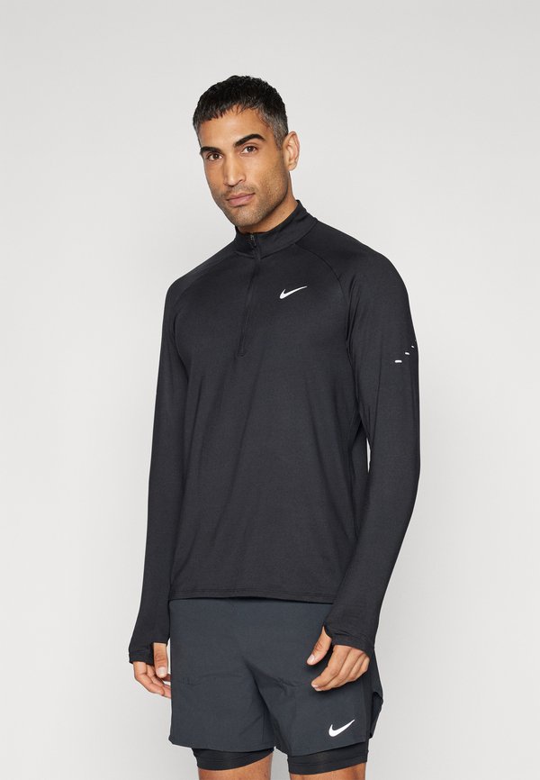 Nike Performance STRIDE MIDLAYER - Long sleeved top - black/reflective silver