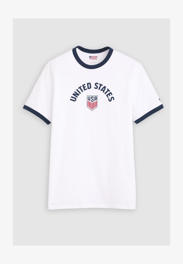 Levi's® FOOTBALL RINGER - Print T-shirt - red white blue