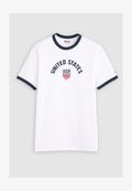 Levi's® FOOTBALL RINGER - Print T-shirt - red white blue