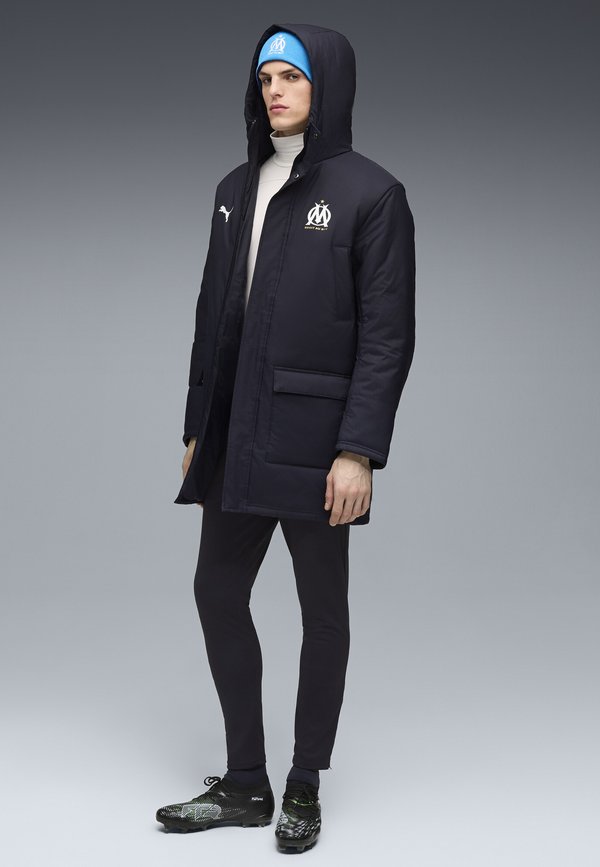 Puma OLYMPIQUE DE MARSEILLE TRAININGSWINTERJACKE - Club wear - new navy  white