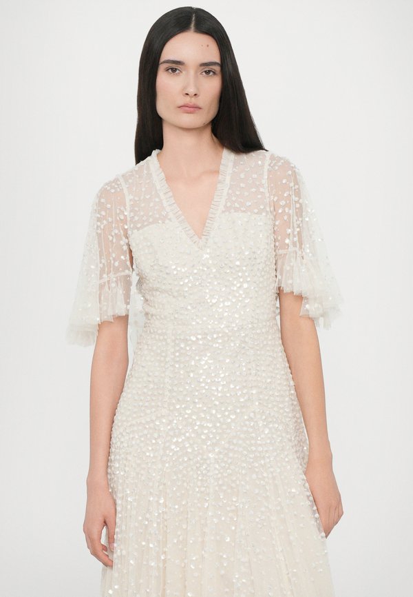 Needle & Thread DAPPLED SEQUIN CAPE ANKLE GOWN