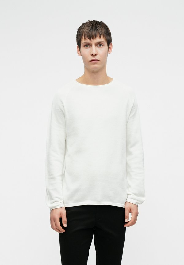 Jack & Jones JJEHILL KNIT CREW NECK NOOS - Jumper - cloud dancer