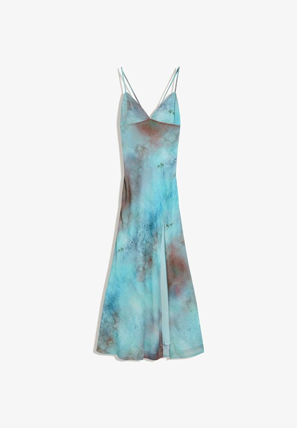 Bershka PRINTED - MINI DRESS - Cocktail dress / Party dress - turquoise