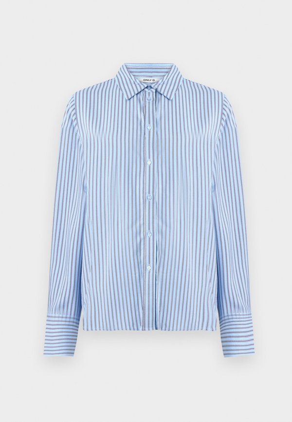 ONLY ONLBERIT LIFE SHIRT - Button-down blouse - blue bell/black