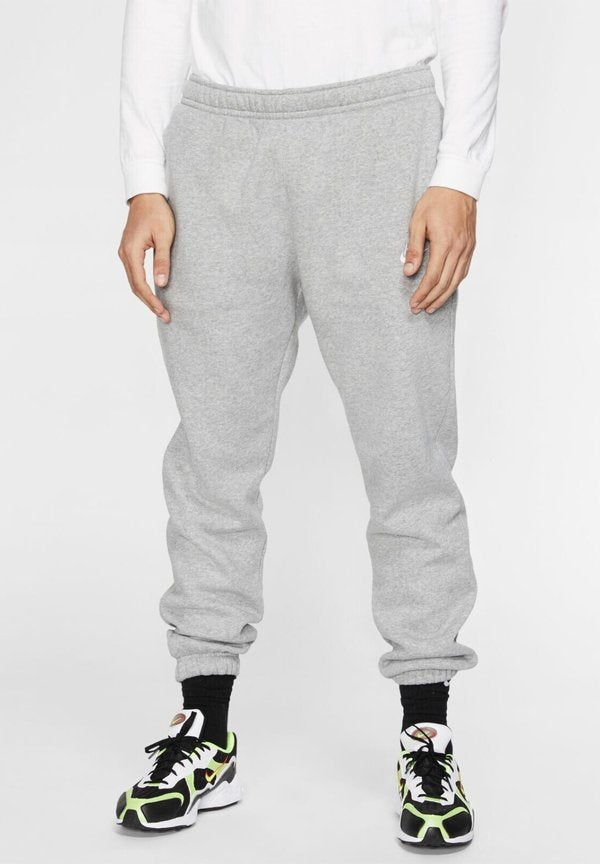 Nike Sportswear M NK CLUB BB CUFF PANT - Tracksuit bottoms - dk grey heather lt smoke grey white