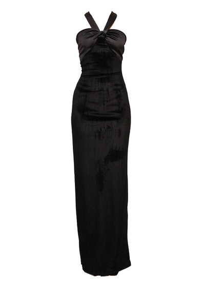 WAL G. ZARIA KNOT ONE SHOULDER MAXI