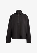 adidas Sportswear SOFT LUX QUARTER ZIP - Sweatshirt - black