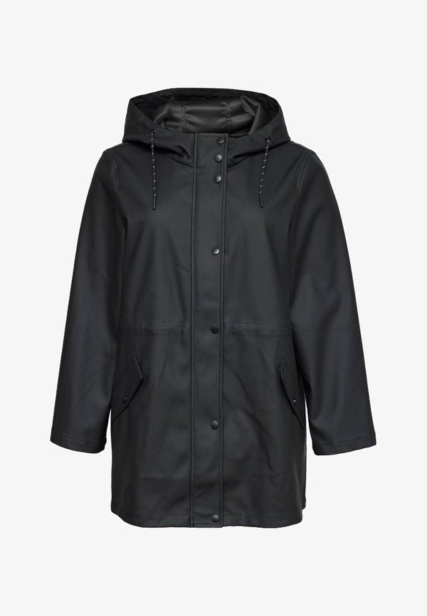 Vero Moda Curve VMCMALOU COATED JACKET - Parka - black