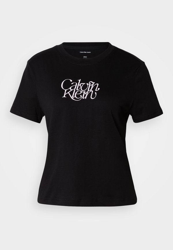 Calvin Klein Jeans SCRIPT - Print T-shirt - black