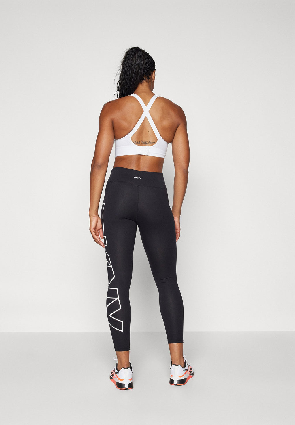 DKNY HIGH WAIST 7/8 BALANCE COMPRESSION EXPLODED LOGO