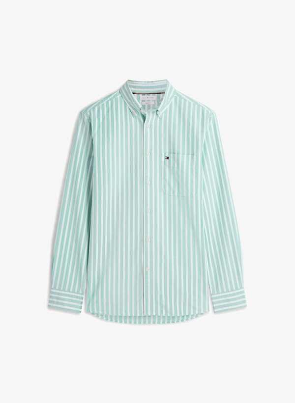 Tommy Hilfiger HERITAGE OXFORD SEASONAL STP - SEASONAL PATTERN - Shirt - jade wink   stripe