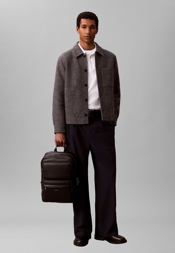 Calvin Klein RAISED DOUBLE POCKET - Rucksack - black