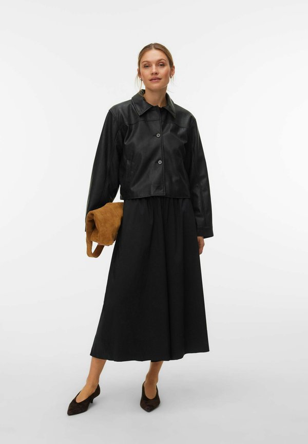 Vero Moda JACKET VMLUANA BLAZER - Faux leather jacket - black