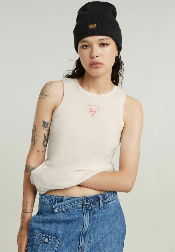 G-STAR RACERBACK RIBBED SLIM TANK