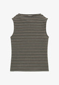 TOM TAILOR Print T-shirt - black knit structure stripe