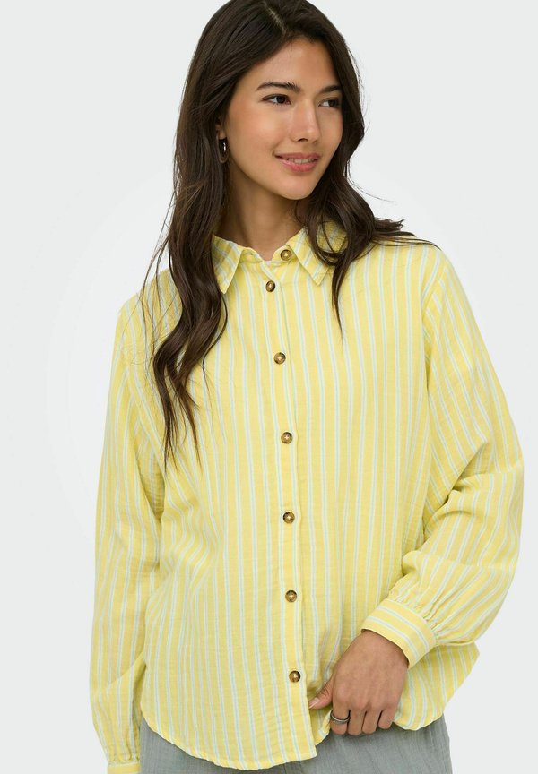 ONLY ONLTHYRA - Button-down blouse - lemon drop
