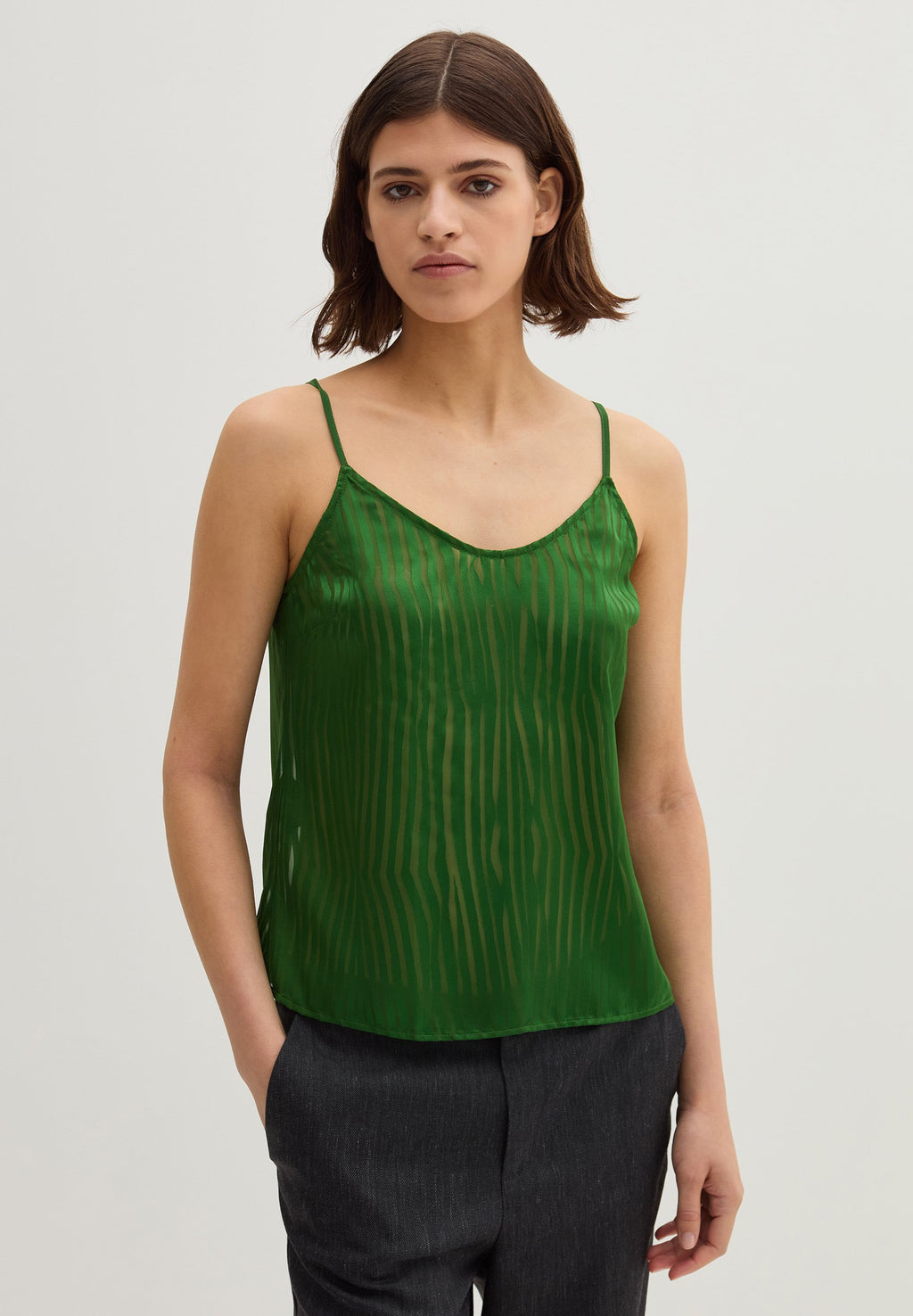 Stefanel DEVORÉ WITH SPAGHETTI STRAPS.