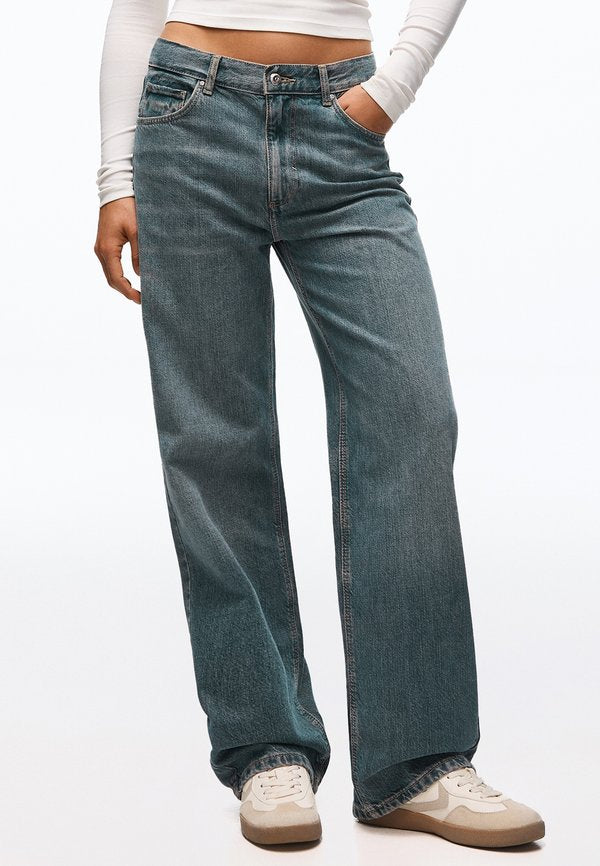 Bershka BAGGY JEANS - Baggy Jeans - dark blue
