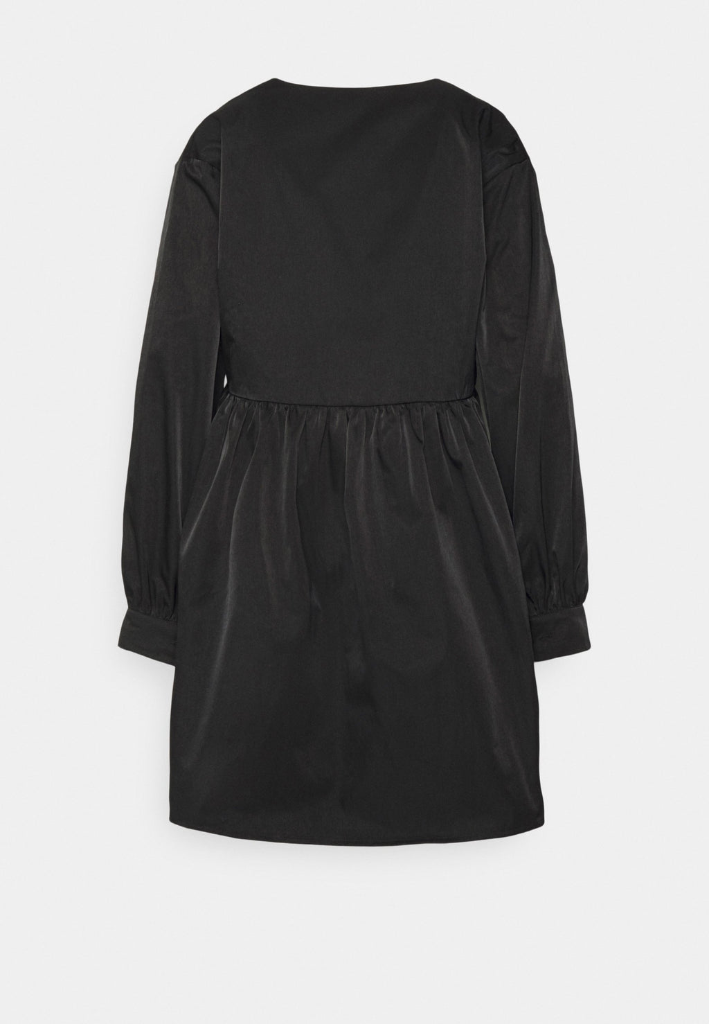 Glamorous Tall FIXED WRAP FRONT SMOCK DRESS WITH LONG SLEEVES
