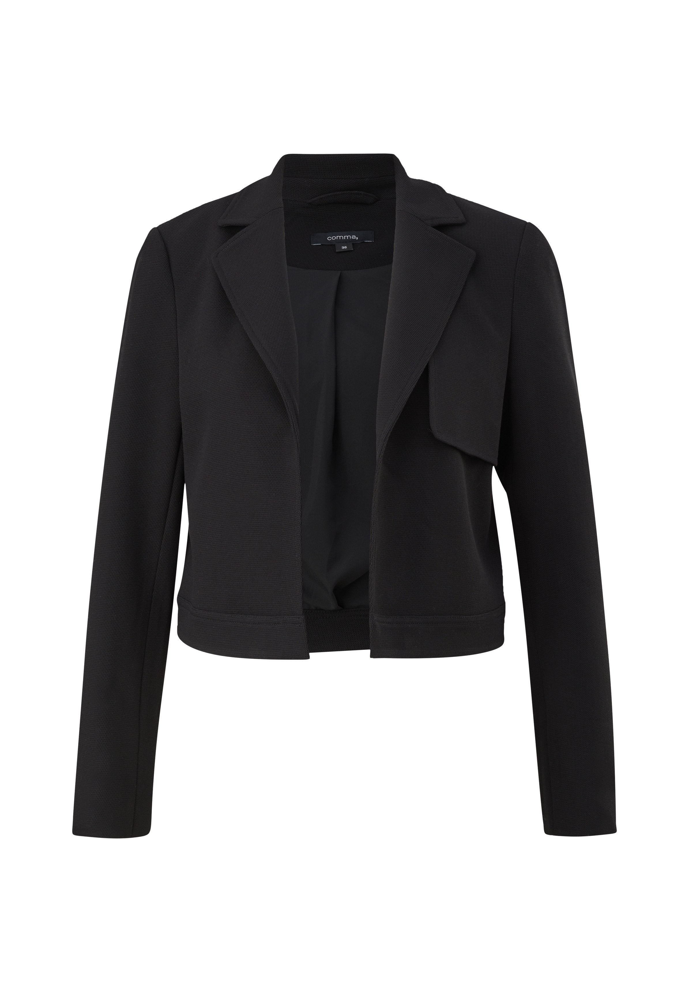KURZER BLAZER AUS VISKOSEMIX Media 1