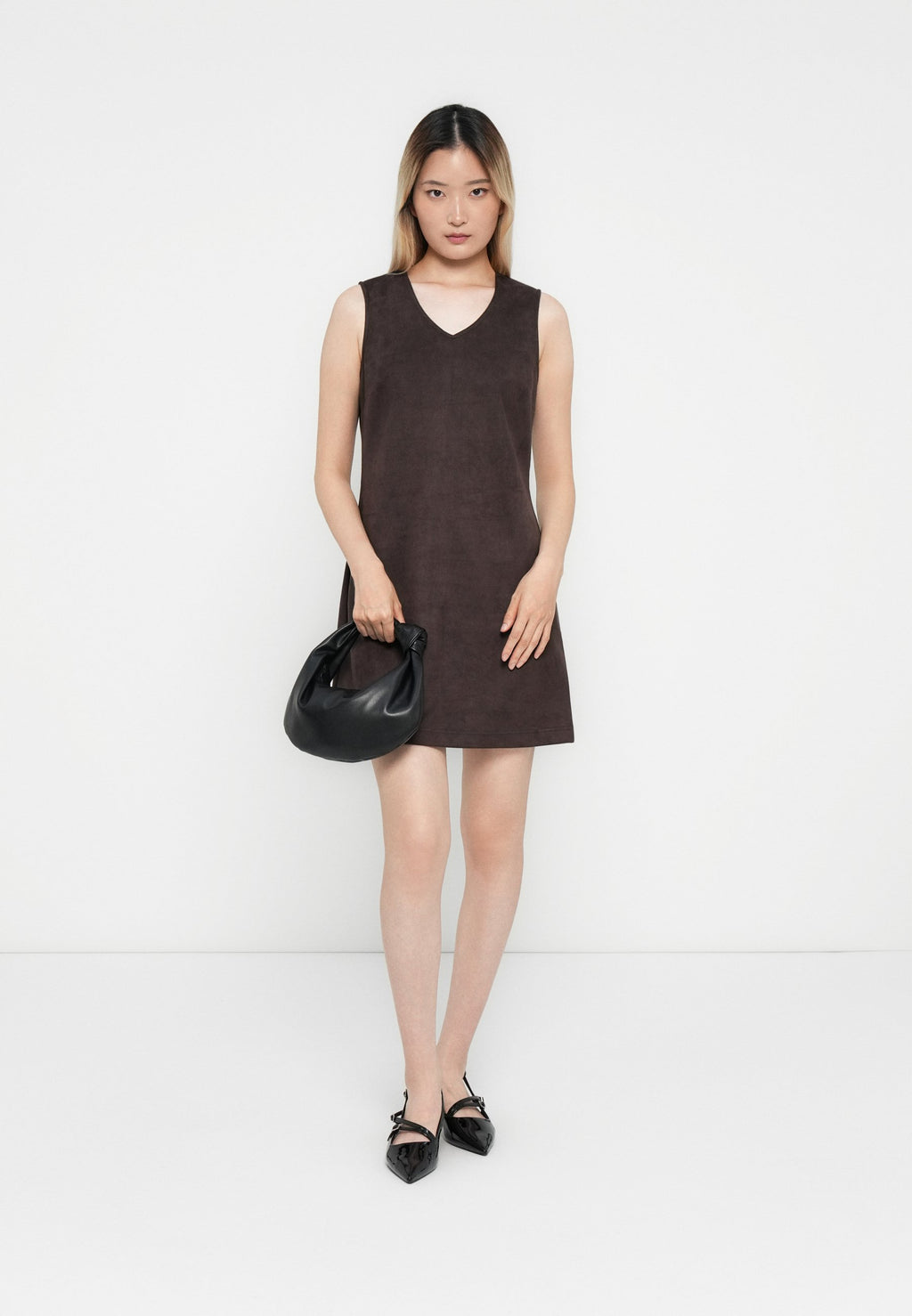 ONLY ONLYLVA LIFE FAUX SUEDE PINNY DRESS