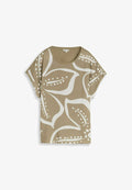 TOM TAILOR TOM TAILOR T-SHIRT T-SHIRT IM MATERIAL-MIX - Blouse - silver olive