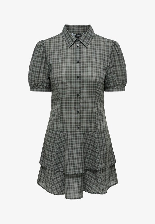 ONLY DRESS ONLDUFFER SHORT DRESS - Shirt dress - black