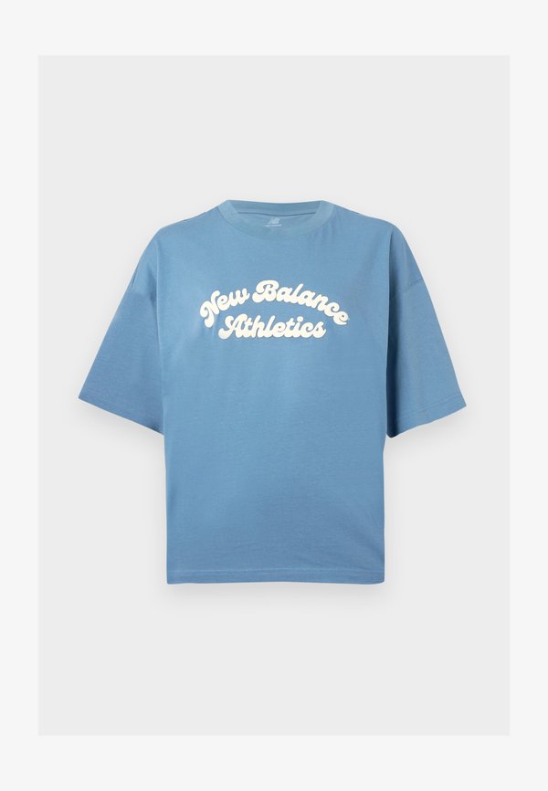 New Balance LINEAR HERITAGE - Print T-shirt - blue