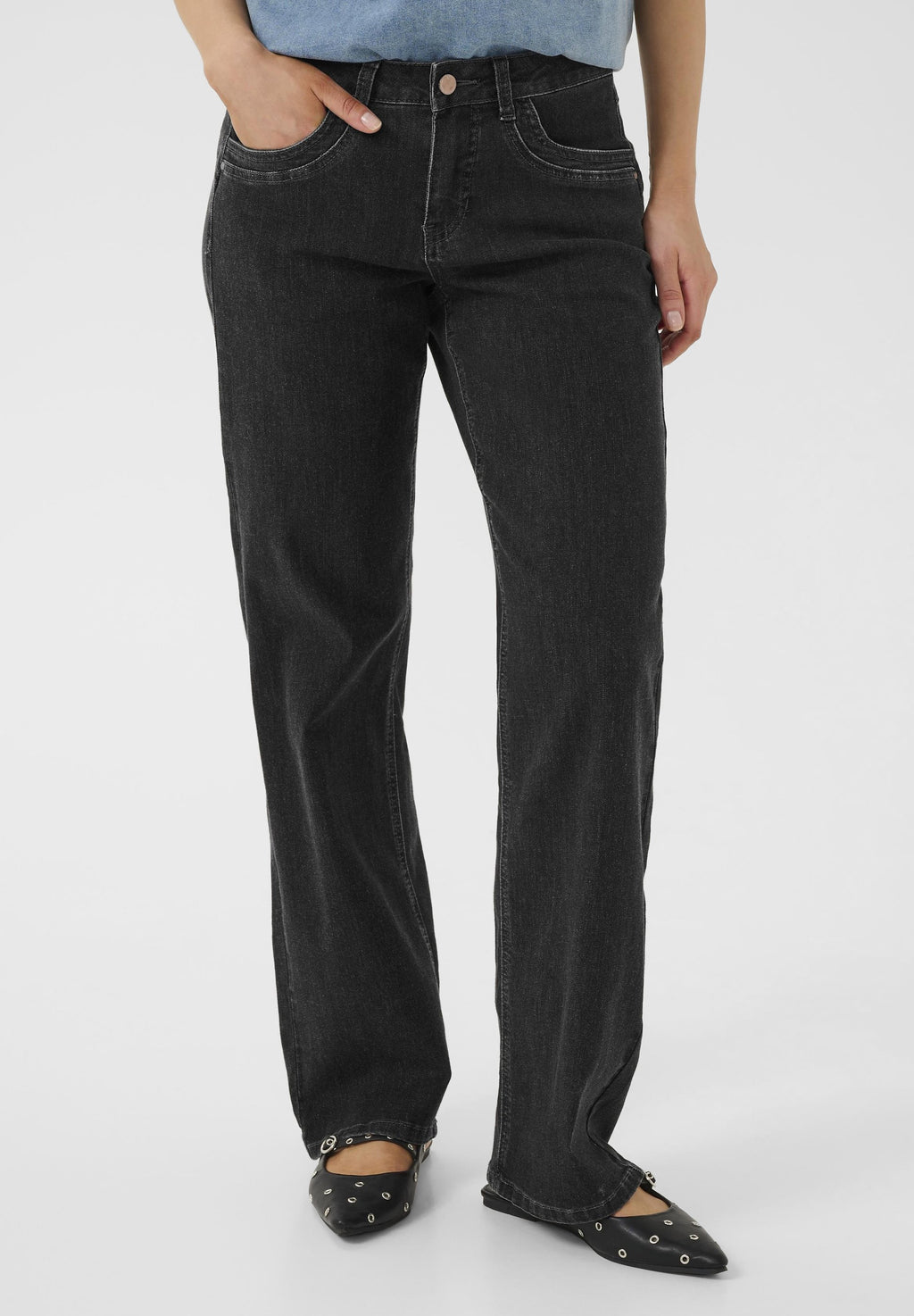 Cream CRLONE STRAIGHT LEG COCO FIT