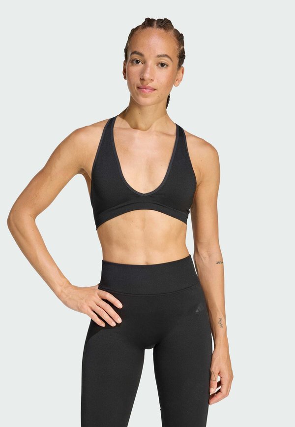 adidas Performance WE SCRUN LS - Light support sports bra - black