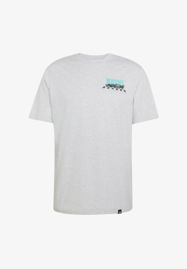 adidas Performance Print T-shirt - light grey heather