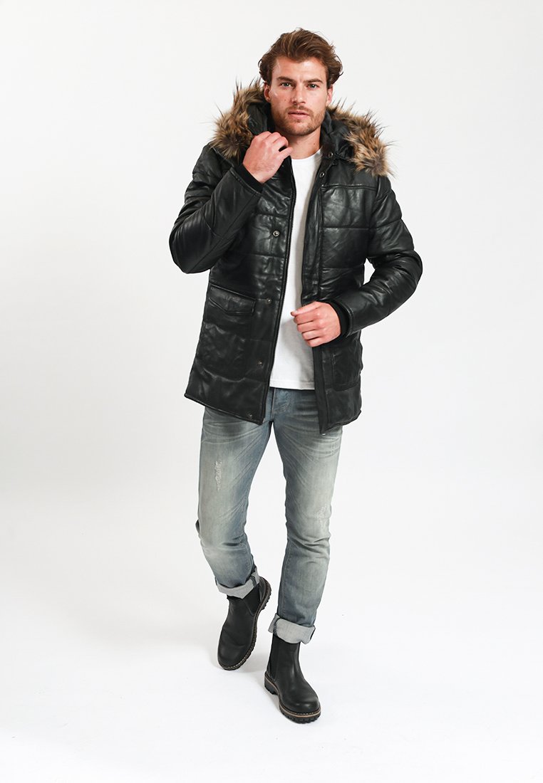 Lee Cooper DOWNJACKET WITH ROUND COLLAR AND REMOVABLE HOOD WITH SYNTH