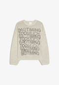 Bershka PRINTED MESH - SWEATER - Jumper - stone