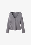 Mango ADULT - Long sleeved top - grey