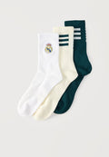 adidas Originals REAL MADRID AWAY SOCKS UNISEX 3 PACK - Football socks - white/aurora/ivory