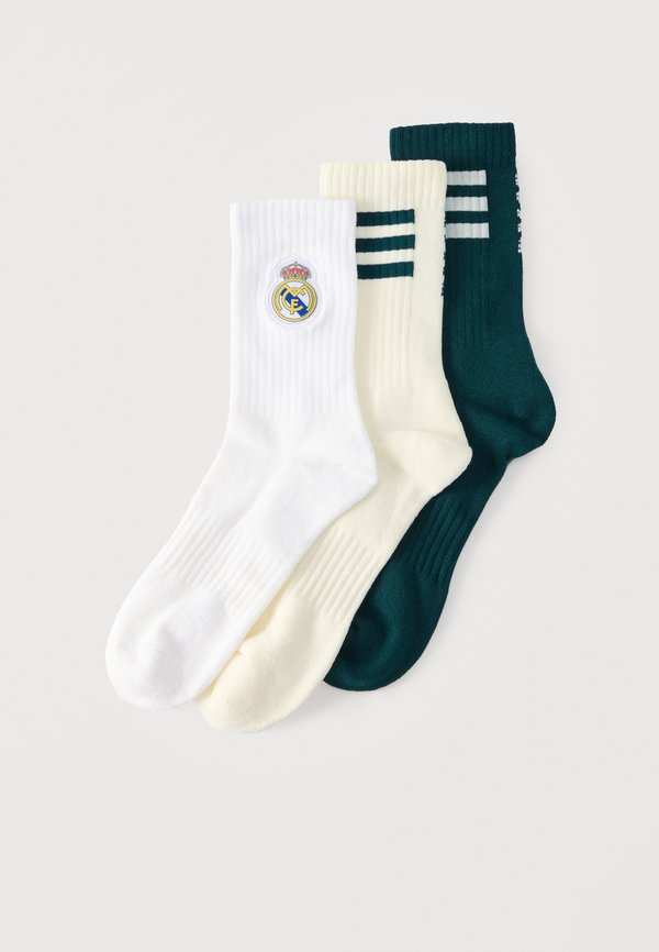 adidas Originals REAL MADRID AWAY SOCKS UNISEX 3 PACK - Football socks - white/aurora/ivory