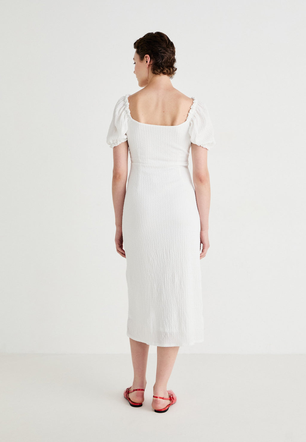 Gina Tricot PUFF SLEEVE MIDI DRESS
