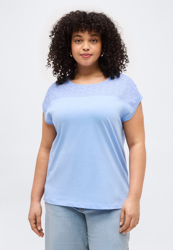 Vero Moda Curve VMCKAYA O NECK - Print T-shirt - vista blue