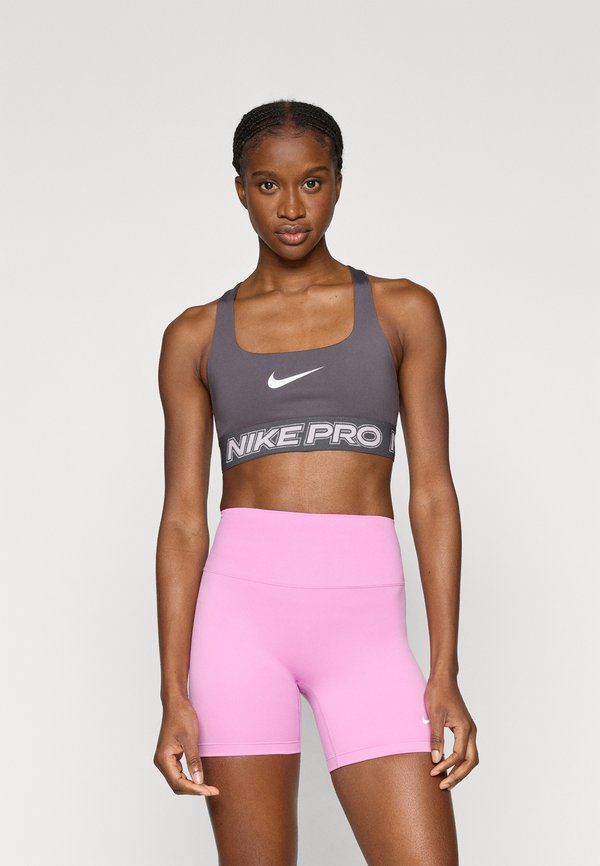 Nike Performance W NP DF BRA TT GRX - Medium support sports bra - thunder grey/pink foam/metallic silver-coloured