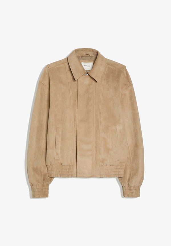 Bershka Faux leather jacket - white