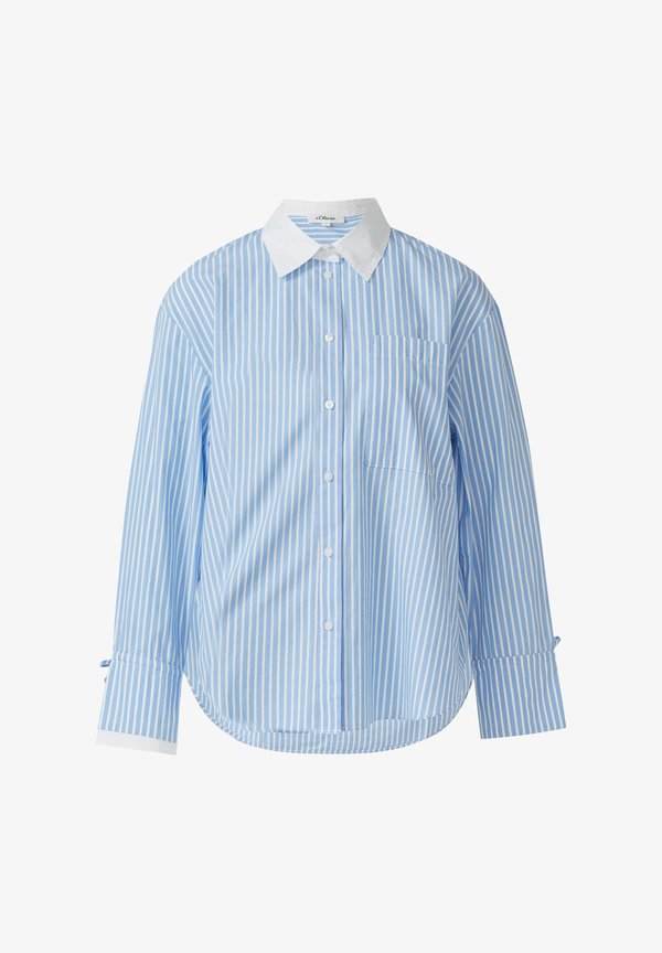 s.Oliver MIT DETAIL - Button-down blouse - arktisblau