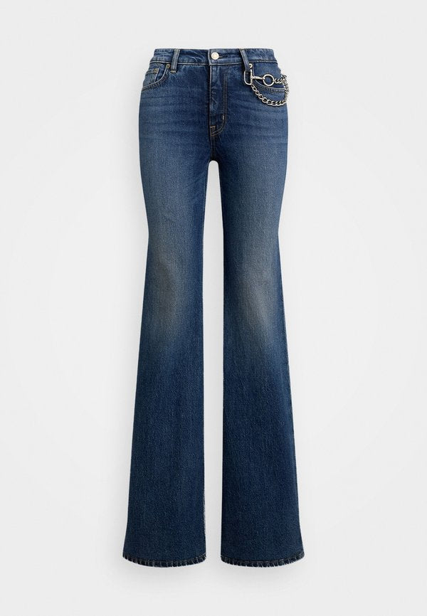 Lauren Ralph Lauren CHAIN-TRIM HIGH-RISE FLARE JEAN
