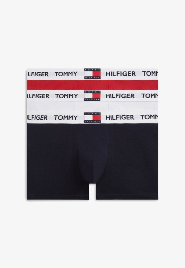 Tommy Hilfiger HERITAGE LOGO 3 PACK - Trunks - medium red/white/sky