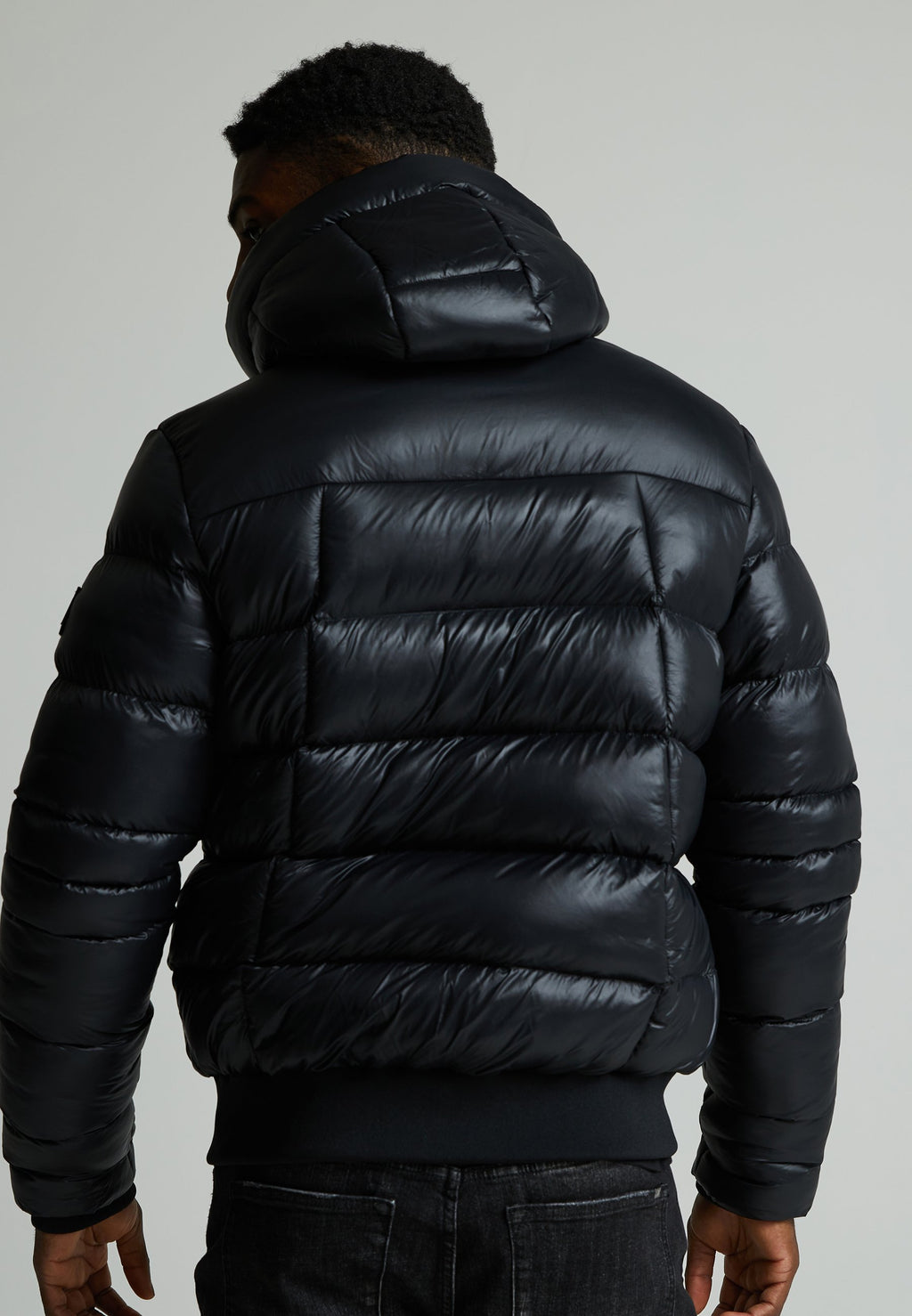 Alessandro Zavetti VIAGGIO HIGH SHINE PUFFER BOMBER JACKET