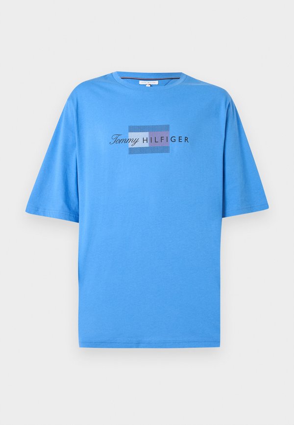 Tommy Hilfiger SCRIPT FLAG TEE BRAND LOVE - Print T-shirt - blue spell