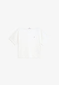 Tommy Hilfiger BOAT NECK GROWN-ON SLEEVE T-SHIRT - Print T-shirt - ecru