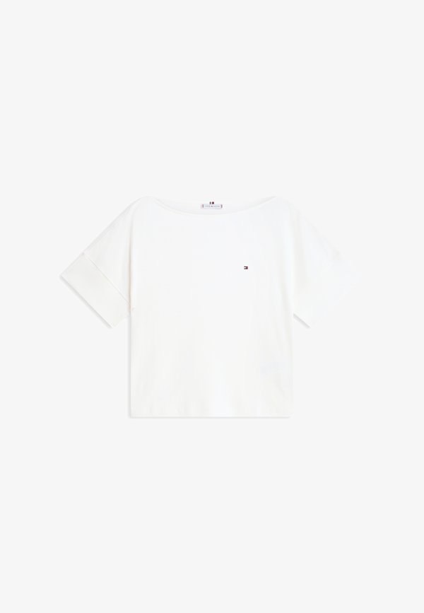 Tommy Hilfiger BOAT NECK GROWN-ON SLEEVE T-SHIRT - Print T-shirt - ecru
